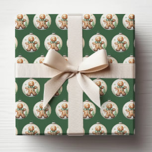 Groen kerstsierpapier cadeaupapier