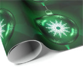 Groen kerstsnowflake-omslagpapier cadeaupapier (Rol Hoek)