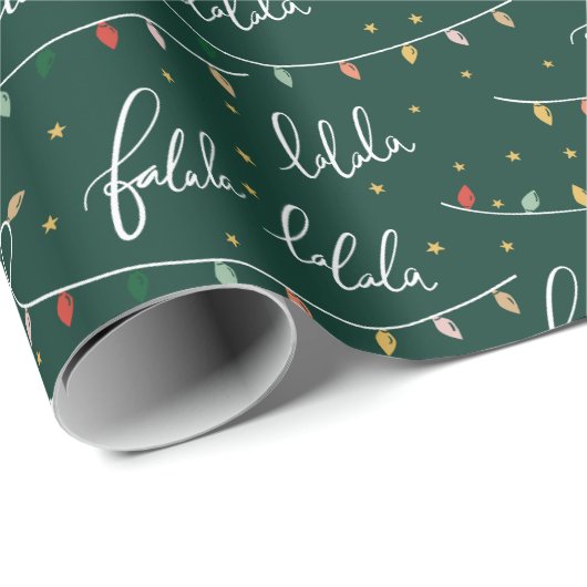 Groen kerstvakantie inpakpapier (Rol Hoek)