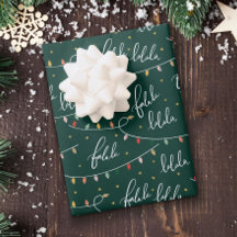 Groen kerstvakantie inpakpapier