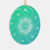  groen kerstversiering met Tiny Angels Keramisch Ornament (Rechts)