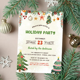 Groen Kerstversiering Vakantiefeest Kaart