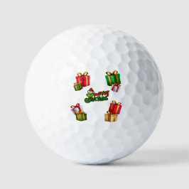 Groen Kerstwezen met Cadeaoboxen Golfballen