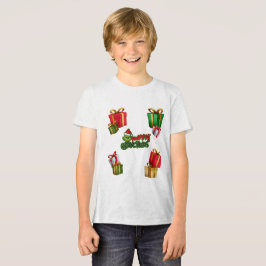 Groen Kerstwezen met Geschenkdozen Tri-Blend Shirt
