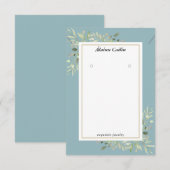 Groen Ketting Oorbellen Sieraden Display Kaart (Voorkant / Achterkant)