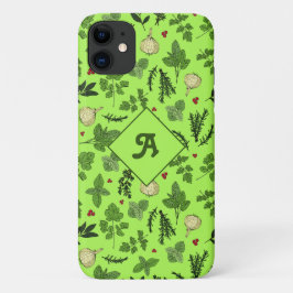 Groen keukenpakket tuinbouwmonogram Case-Mate iPhone case