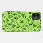 Groen keukenpakket tuinbouwmonogram Case-Mate iPhone case (Achterkant (horizontaal))