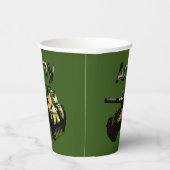 Groen Khaki Legerketank, papieren kopjes Bekers (Rechts)