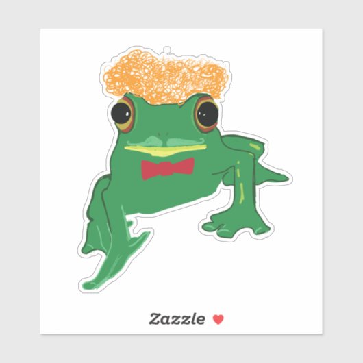 Groen kikkerhaar sticker (Vel)