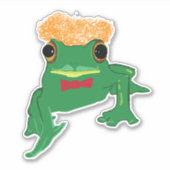 Groen kikkerhaar sticker (Voorkant)