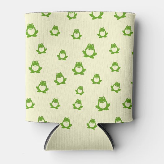Groen kikkerpatroon blikjeskoeler (Voorkant)