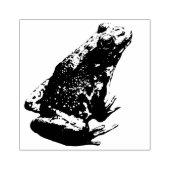 Groen kikkerprofiel Rubberstempel (Afrduk)