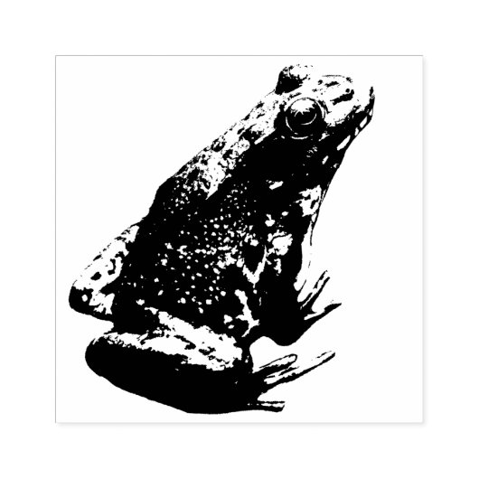 Groen kikkerprofiel Rubberstempel (Afrduk)