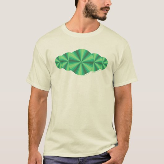 Groen Kind voor optische illusie en donkerrood Bab T-shirt (Voorkant)