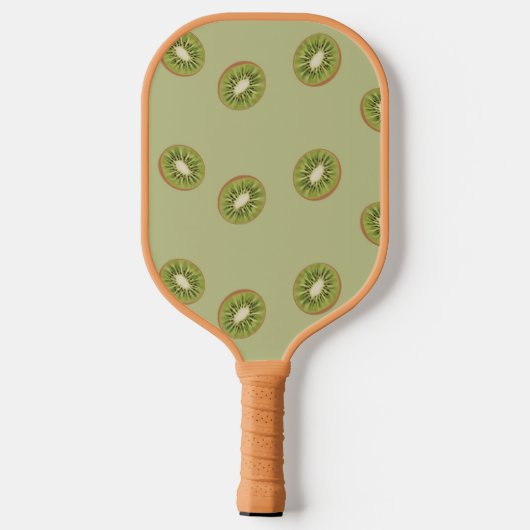 Groen kiwi-slippatroon pickleball paddle (Achterkant)