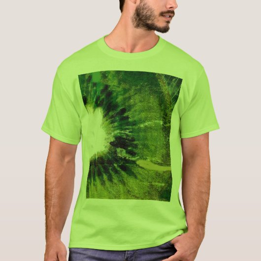 Groen Kiwi Stropdas Die Fun voor de zomer T-shirt (Voorkant)