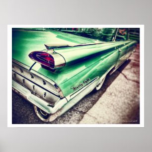 Groen Klassiek Kar Taillight Poster