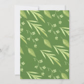 groen klaver bloemenbruiloft uitnodiging (Achterkant)