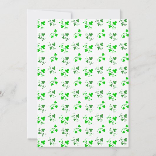 Groen Klaverblad Patroon Kaart (Voorkant)