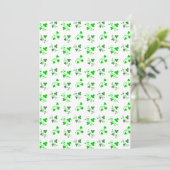Groen Klaverblad Patroon Kaart (Staand voorkant)