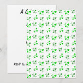 Groen Klaverblad Patroon Kaart (Voorkant / Achterkant)