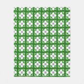 Groen klaverpatroon fleece deken (Voorkant)