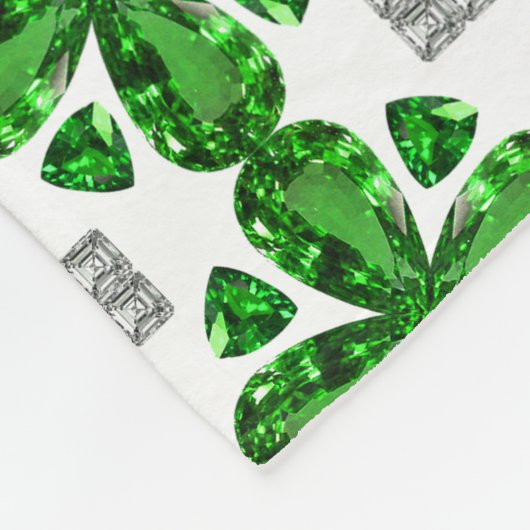 Groen klaverpatroon fleece deken (Hoek)