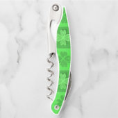 Groen klaverpatroon kurkentrekker (Voorkant)