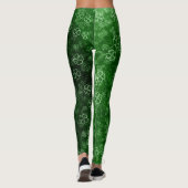 Groen klaverpatroon leggings (Achterkant)