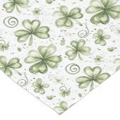 Groen Klaverpatroon • St. Patrick's Day Korte Tafelloper (Hoek)