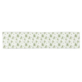 Groen Klaverpatroon • St. Patrick's Day Korte Tafelloper (Horizontaal)