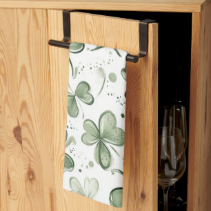 Groen Klaverpatroon • St. Patrick's Day Theedoek