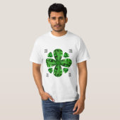 Groen klaverpatroon t-shirt (Voorkant volledig)
