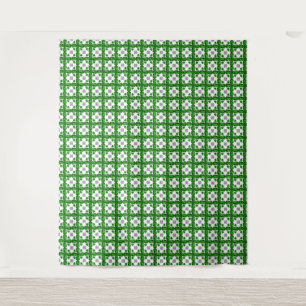 Groen klaverpatroon wandkleed