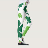 Groen klavertje vier blaadjes. St. Patrick's Day Leggings (Rechts)