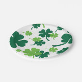 Groen klavertje vier blaadjes. St. Patrick's Day Papieren Bordje (Gekanteld)
