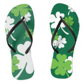 Groen klavertje vier blaadjes. St. Patrick's Day Teenslippers (Voetbed)