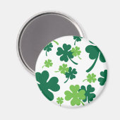 Groen klavertje vier bladjes. St. Patrick's Day Magneet (Voorkant / Achterkant)