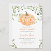 groen klein pompoen Baby shower Kaart (Voorkant)