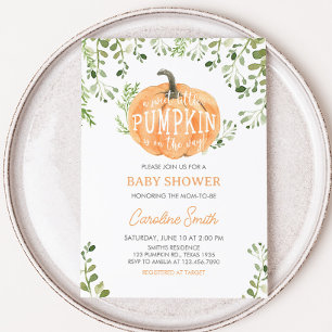 groen klein pompoen Baby shower Kaart