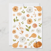 groen klein pompoen Baby shower Kaart (Achterkant)