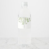 groen klein pompoen Baby shower Waterfles Etiket (Achterkant)