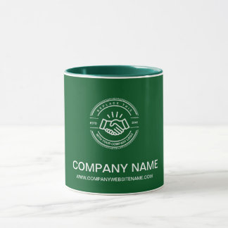 Groen Kleur Aangepaste Promotionele Zakelijke Logo Mok