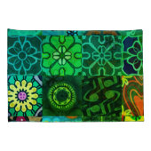 Groen Kleur Collage Print 2 Kussensloop (Achterkant-Rechts)