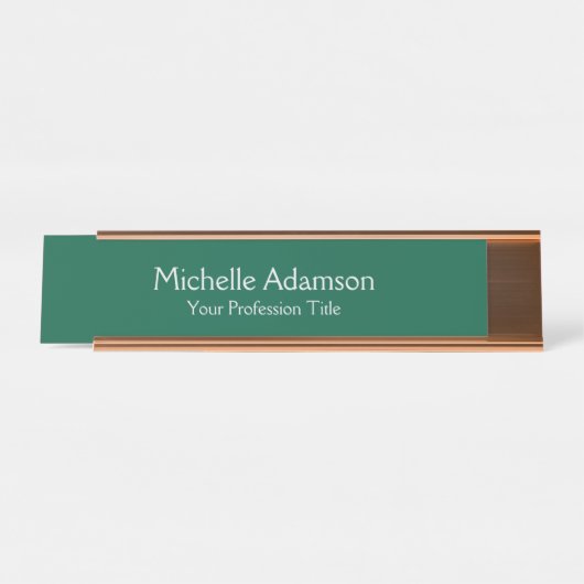 Groen Kleur Professional Plain Modern Bureau Naambordje (Voorkant)