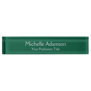 Groen Kleur Professional Plain Modern Naambordje
