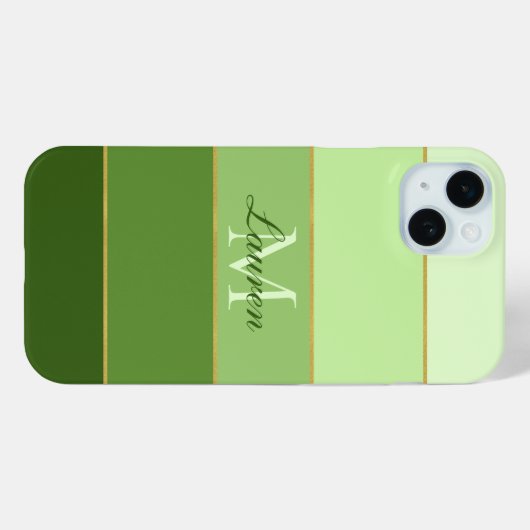 Groen kleurblok gepersonaliseerd Case-Mate iPhone case (Achterkant (horizontaal))