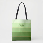 Groen kleurblok gepersonaliseerd tote bag (Voorkant)