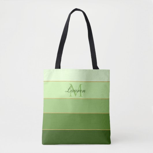 Groen kleurblok gepersonaliseerd tote bag (Voorkant)