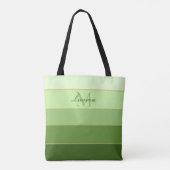Groen kleurblok gepersonaliseerd tote bag (Achterkant)